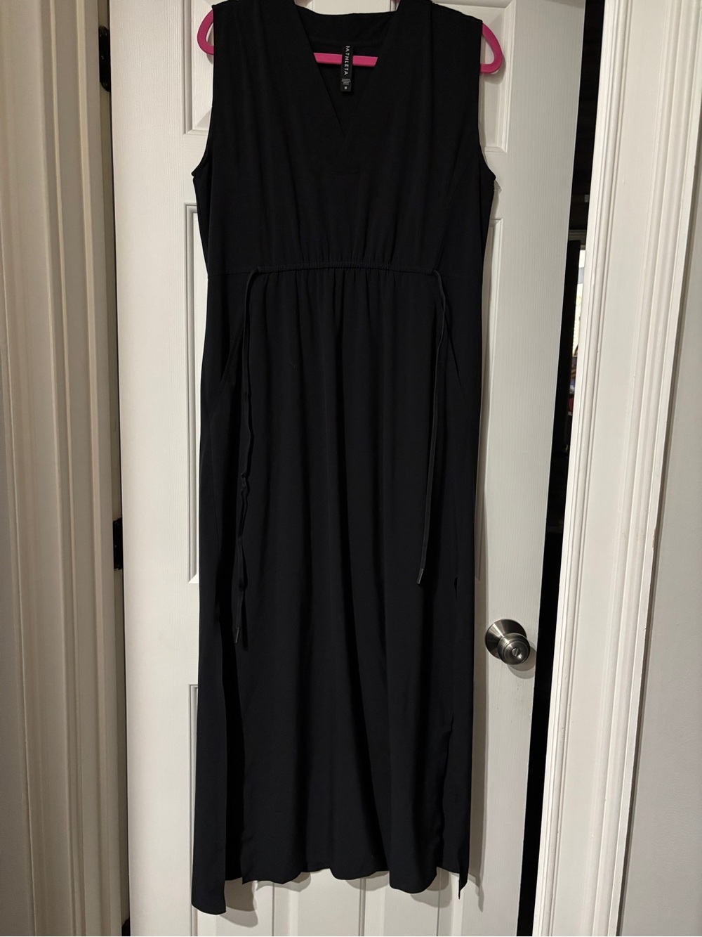 Athleta Black Sleeveless Maxi Dress - Medium